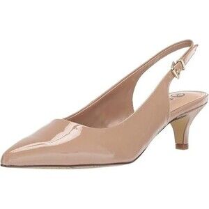 Bella Vita Scarlett II Womens 6.5 M Beige Patent Leather Kitten Pumps NIB WE1